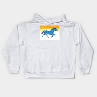 eric carle - Blue Horse Childrens Kids Hoodie